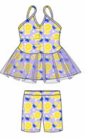 Blueberry Lemonade Tutu (speghetti straps) with Shorts